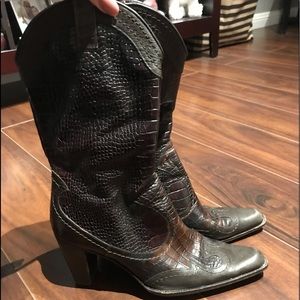 Stuart Weitzman cowboy inspired boots